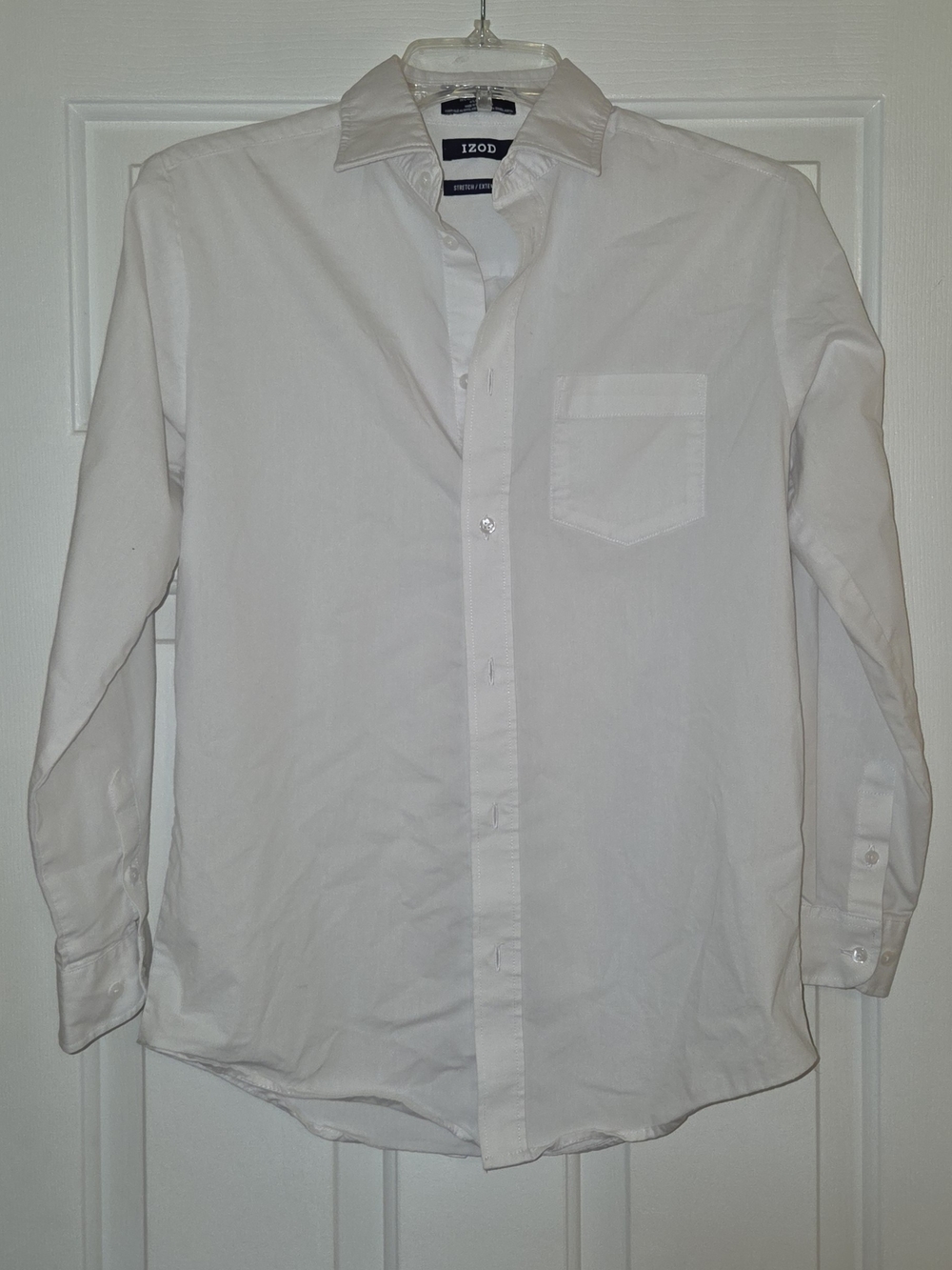 Izod Kids White Long-Sleeve Button Shirt